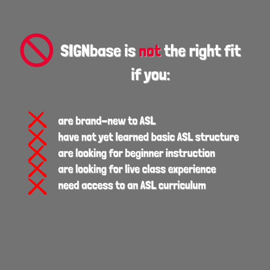 infographic describing who signbase is not a great fit for